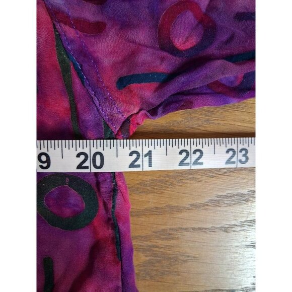 Vintage Earthroamer Imports Mens Button-Up Shirt L Tie-Dye Abstract Purple/Pink - Picture 3 of 5